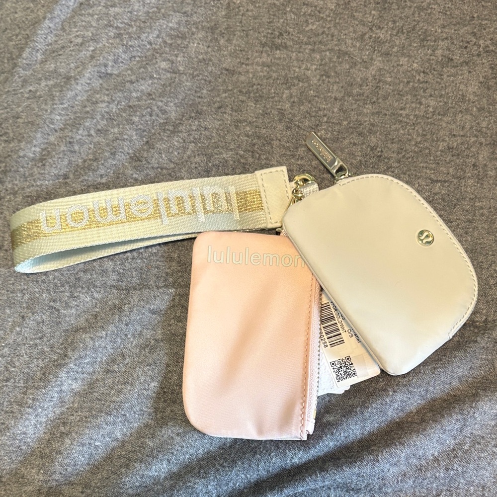 Lululemon Gold and Cream Keychain